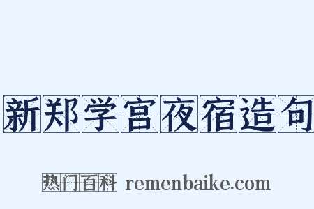 新郑学宫夜宿造句是什么意思的图片